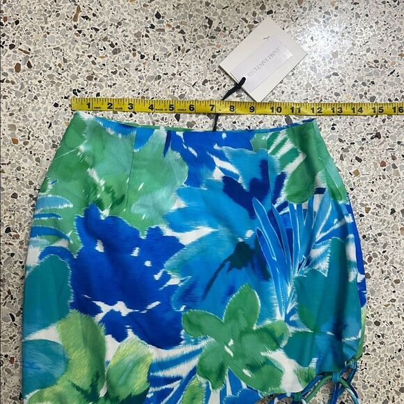 NWT Runaway the label Stelani maxi skirt blue green floral XS - Picture 6 of 9